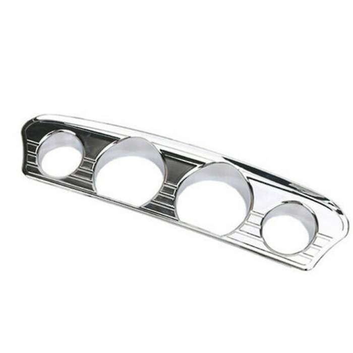 5Pcs Chrome Inner Fairing Tri-Line Gauge Stereo Bezel Trims Panel
