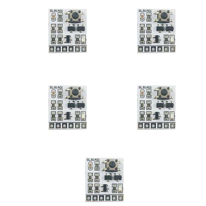 5Pcs DC 2-18V 2A Bistable Self-Locking Switch Module Button Trigger Key for LED Controller Relay Tou
