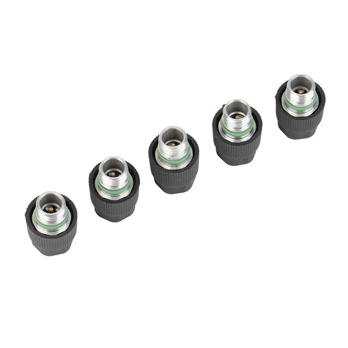 5Pcs High Side A/C Service Charge Port Ball Valve Cores with Caps Auto Air Conditioner System Repair