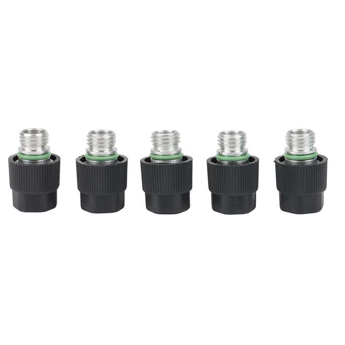5Pcs High Side A/C Service Charge Port Ball Valve Cores with Caps Auto Air Conditioner System Repair