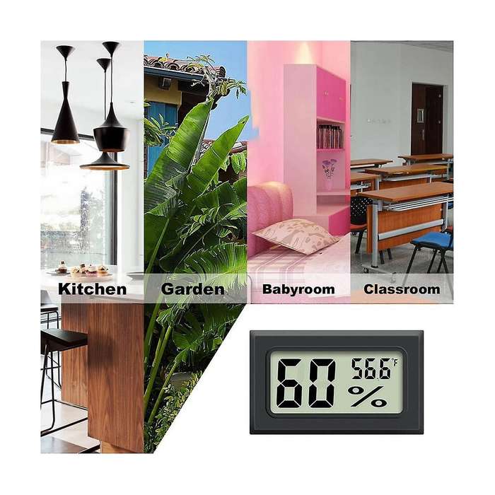 5pcs Mini Digital Hygrometer Thermometer, Indoor Humidity Monitor, Temperature Humidity Gauge Meter