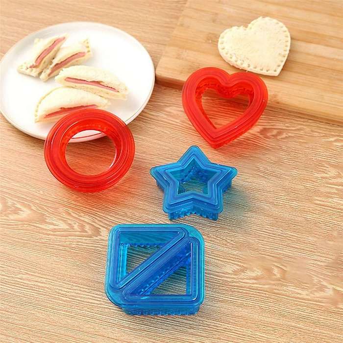 5pcs Sandwich Cutter and Sealers Are Perfect for Lunch Boxes and Lunch Boxes for Children