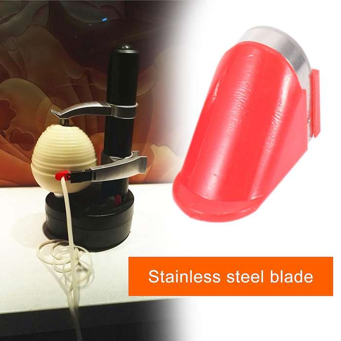 5pcs Stainless Steel Blades for Electric Potato Vegetable Fruit Peeler (red)