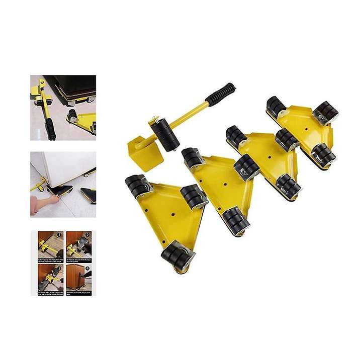 5PCs/Set Heavy Duty Furniture Lifter Furniture Mover Triangle Moving Sliders Up to 400KG Wheel Troll