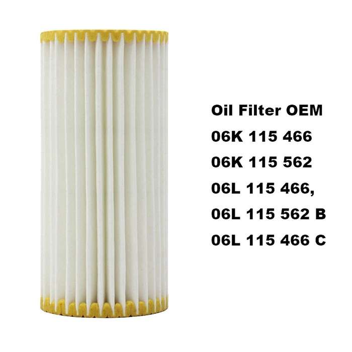 5Set Oil Filter 06L115562B for 4M 2Nd 2.0 40TFSI 45TFSI 2016-2020 CYMC CYRB 06L115466C 4MB