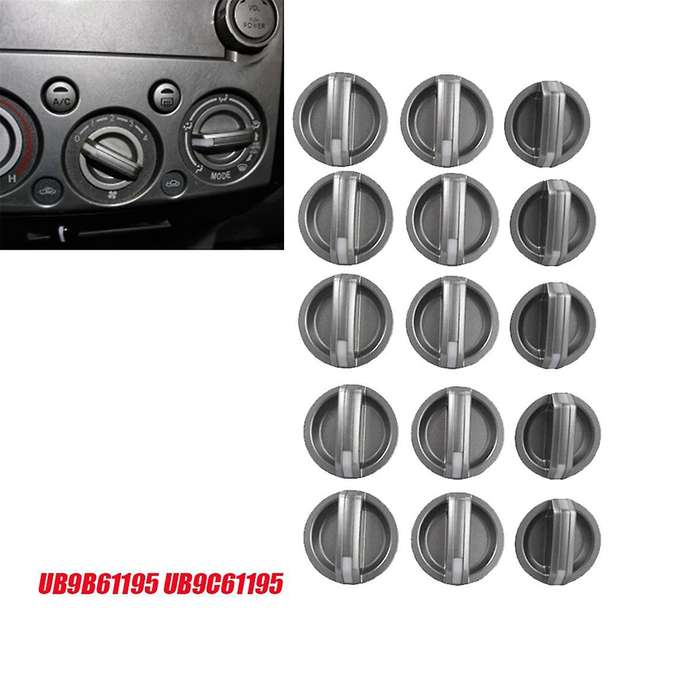 5set/15pcs Car Heater Control Knobs Ub9b61195 Ub9c61195 for Pk 2009-2011 Air Conditioner Control Kno
