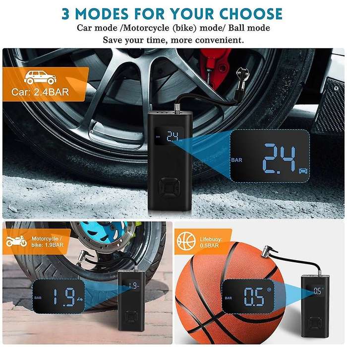 5V 150PSI Car Tire Pump USB Charging Mini Digital Air Pump Tire Inflator Portable Air Compressor for