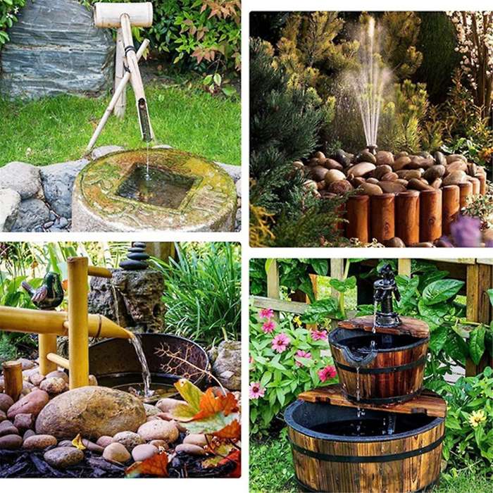 5W Solar Fountain Power Pump with 6 Nozzles for Bird Bath Fish Tank Pond or Garden Decoration