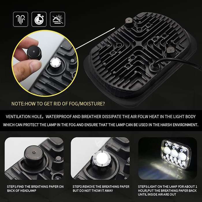 5X7 Inch LED Head Light Lamp DRL Headlight Crystal Clear Hi-Lo Beam DRL Light for Truc with the Aper