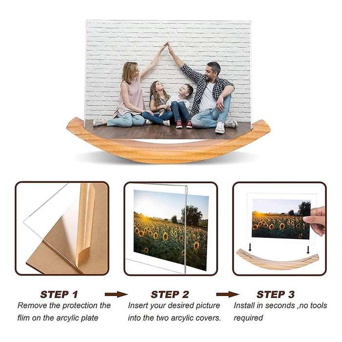 5X7 Rectangular Picture Frames Landscape Picture Frame, Wooden Photo Frames with Solid Wood & Framel