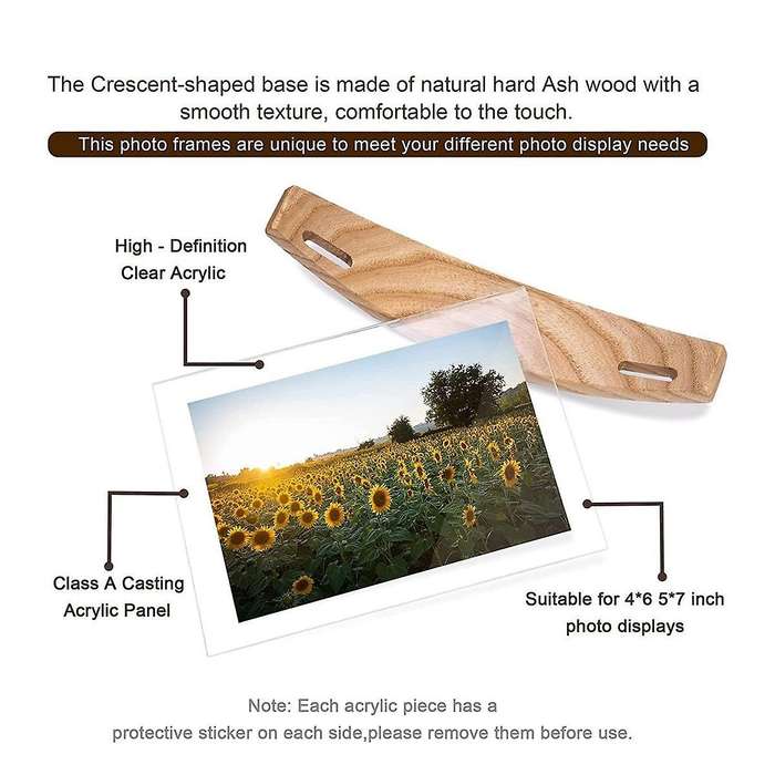 5X7 Rectangular Picture Frames Landscape Picture Frame, Wooden Photo Frames with Solid Wood & Framel