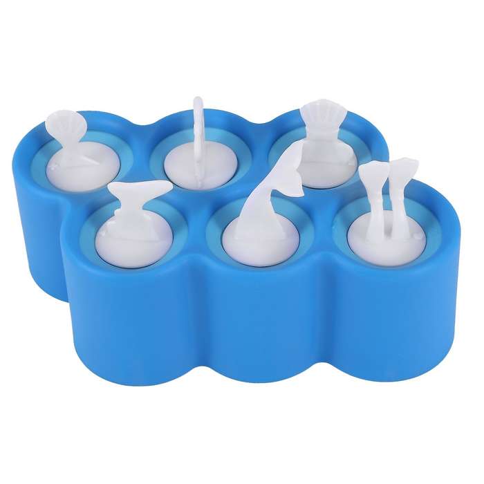 6 Fish Traditional Ice Molds, 6 Freeze Fun-To-Eat /Clownfish/Octopus/Scuba/ Shape Whale Fish Ice Mol