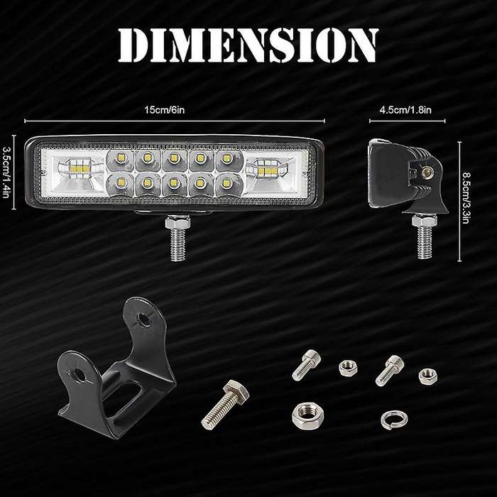 6 Inch Car Led Light Bar, 120w , 6000k Daylight White, Off Road Fog Light for Truck Car Motorcycle
