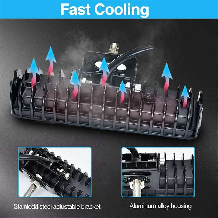6 Inch LED Light Bar White 30W 6000K Work Pods Single Row Off Road Driving Fog Boat Light Waterproo