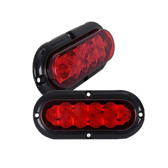 6 Inch Led Set Edge Light Tail Light Turn Signal Light Brake Light Car Accessories Red
