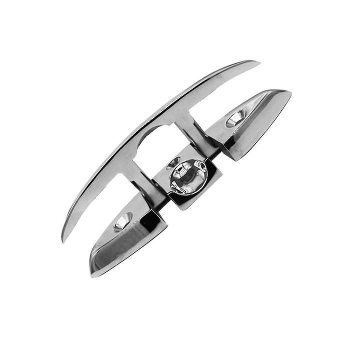 6 Inch Marine Grade Boat Stainless Steel 316 Folding Pull Cleat Dock Deck Hardware Wire Rope Cleat f
