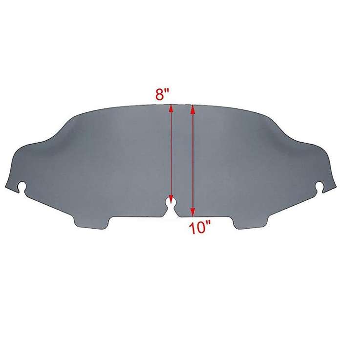 6 inch Smoke Wave Windshield Windscreen for Touring Street Glide 1996-2013