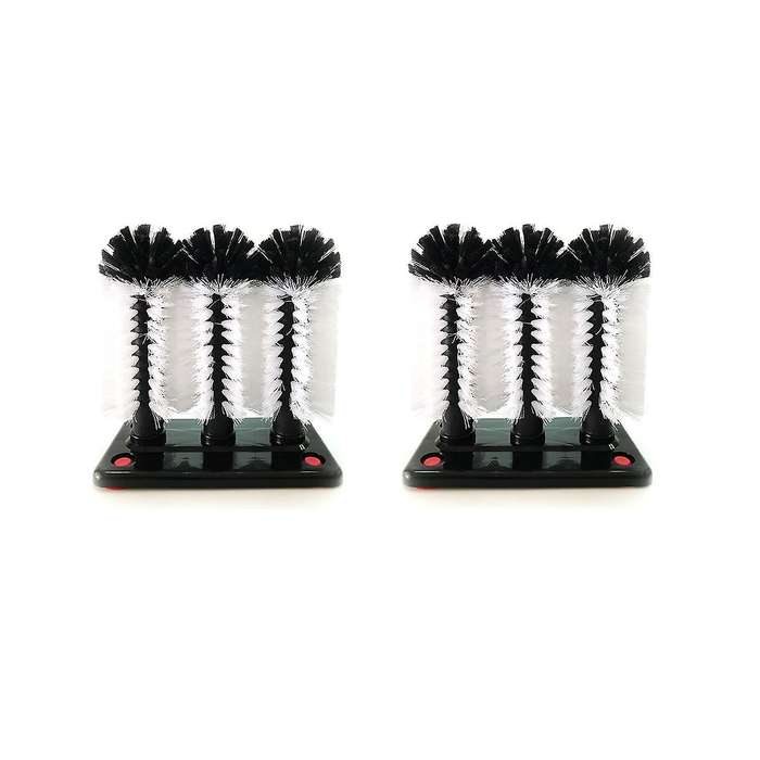 6 Long Brush Bar Glass Washer with Suction Base, Commercial Brush Cleaner Bristle Brush for Kitchen