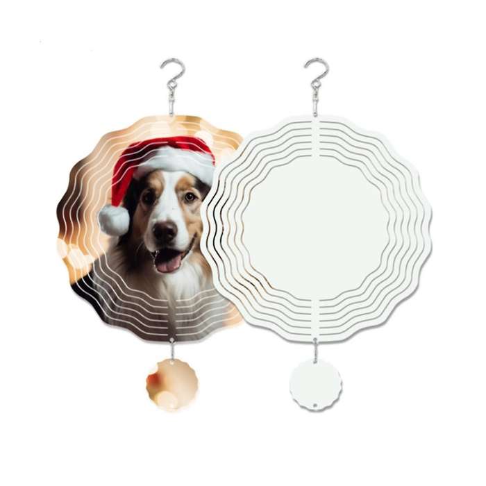 6 Pack 10 Inch Sublimation Wind Spinner Blanks 3d Wind Spinners for Yard and Ornaments Hanging Deco