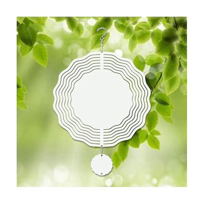 6 Pack 10 Inch Sublimation Wind Spinner Blanks 3d Wind Spinners for Yard and Ornaments Hanging Deco