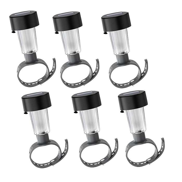 6 Pack Solar Pool Lights for Framed Above Ground Pools,Outdoor Swimming Pool Fence Decoration Access