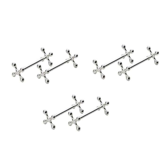 6 Pcs Alloy Chopsticks Rest Spoons Stand Forks Knives Holder Rack Stand Metal Craft Table Decoratio