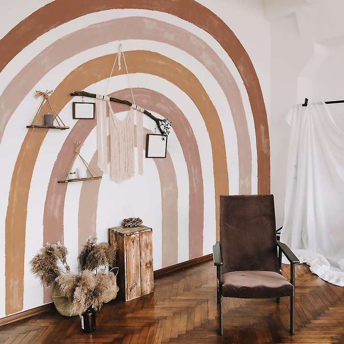 6 Pcs Big DIY Wall Stickers for Kids Room Decoration Rainbow Wall Decal Self Adhesive Film for Home
