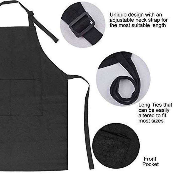 6 Pcs Kids and Hats Set Children Chef for Cooking Baking Painting White + Black + Red