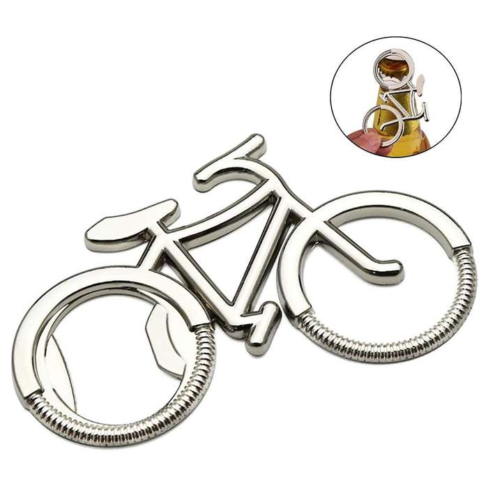 6 Pieces Bicycle Bottle Opener,novelty Metal Bike Shaped Beer Bottle Opener Key Ring for Men Women