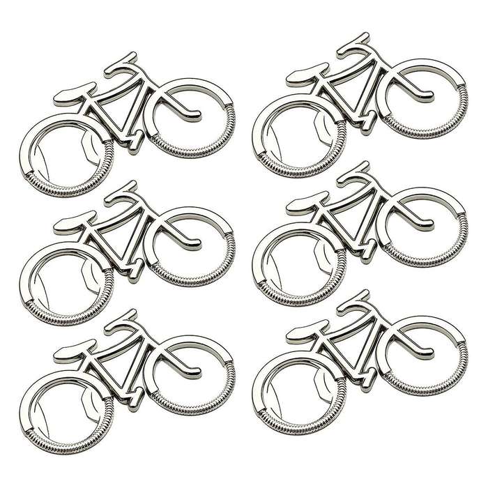 6 Pieces Bicycle Bottle Opener,novelty Metal Bike Shaped Beer Bottle Opener Key Ring for Men Women