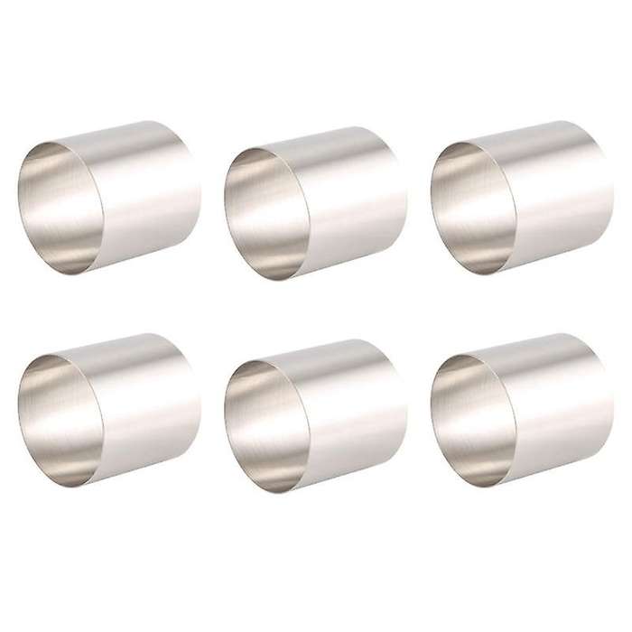6 Pieces Round Biscuit Cutter Stainless Steel Mousse Ring Mini Circle Cookie Cutters Frying Egg Rin