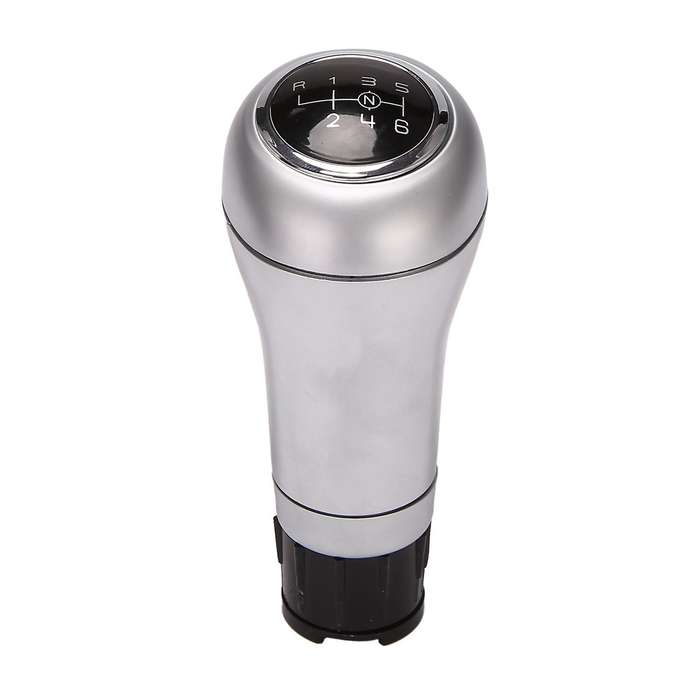 6 Speed Car Shift Knob Shifter Lever Gaiter Boot Cover for C/E/ W203 W204 C300 W207 W212 Silver
