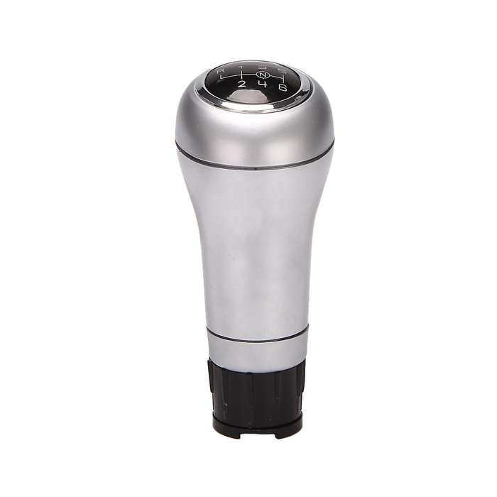 6 Speed Car Shift Knob Shifter Lever Gaiter Boot Cover for C/E/ W203 W204 C300 W207 W212 Silver