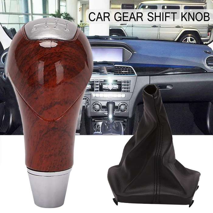 6 Speed Manual Car Gear Shift Knob Shifter Gear Lever Boot for Mercedes Benz W210/w220/w163/w202/w1