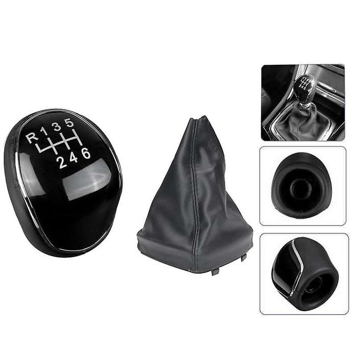 6 Speed Leather Shift Knob Shift Lever Gaitor Boot Cover for Mondeo IV C-MAX Transit Focus MK3 MK4 K