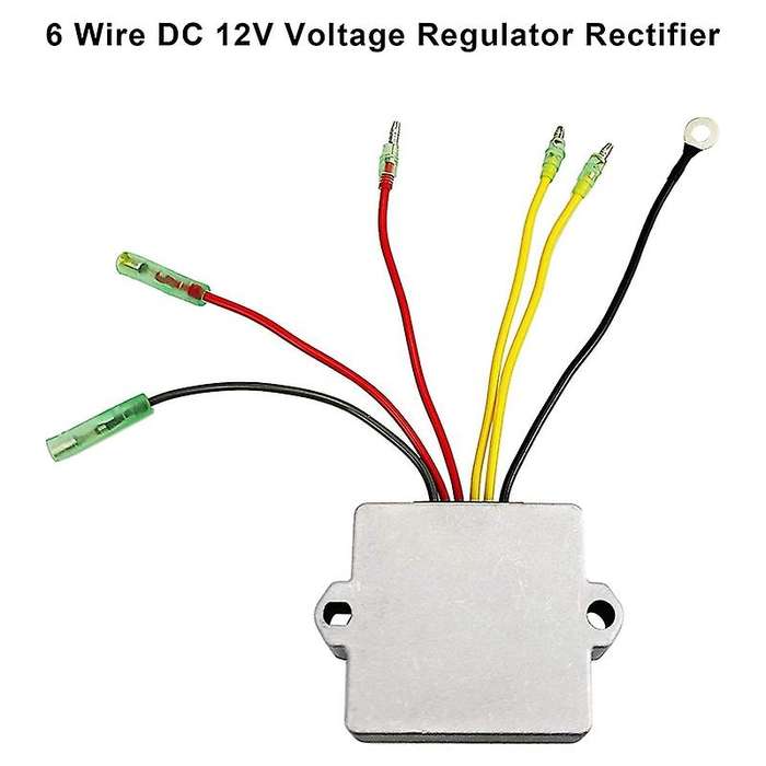 6 WIRE Voltage Regulator Rectifier 12 Volt for Mercury Mariner Outboard, Replace 830179, 830179-2,83