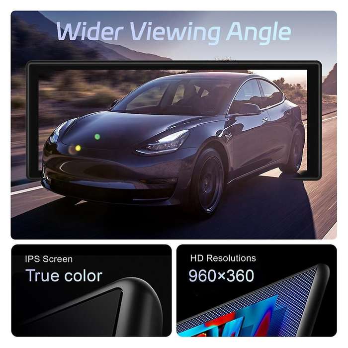 6.2 Inch HUD HD IPS Dashboard Display Screen for Model Y 2017-2023 Instrument Dashboard Head Up Dis