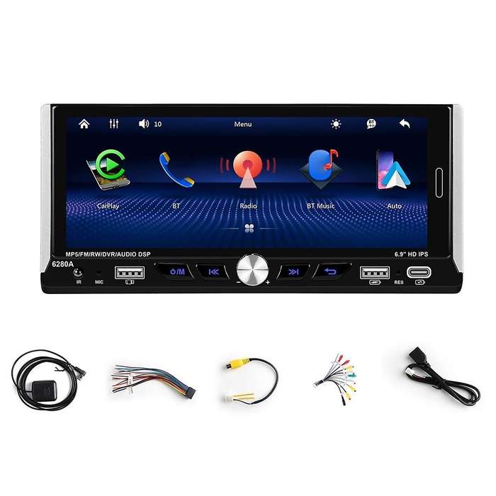 6.9In Android13 Car Radio 1Din Multimedia Player 2G+64G GPS Stereo WIFI Bluetooth Carplay Android A