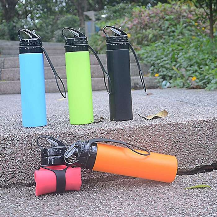 600Ml Flexible Silicone Folding Cup Outdoor Travel Sports Hiking Camping Portable Drink Water Bottle