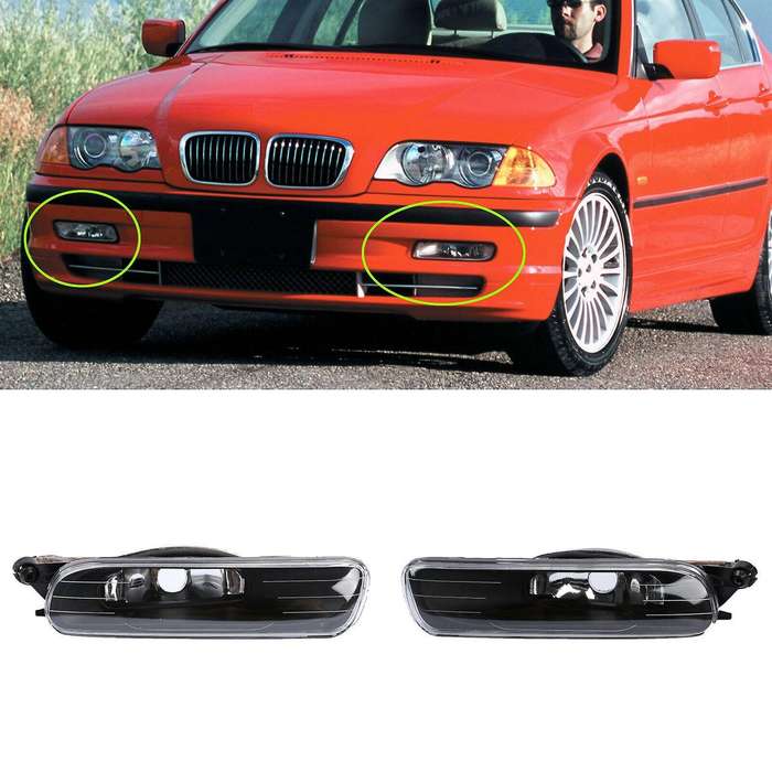 63178361951 Car Fog Light Lamp LED Driving Lamp for- 3 Series E46 4 Door 1999 2000 2001 63178361952
