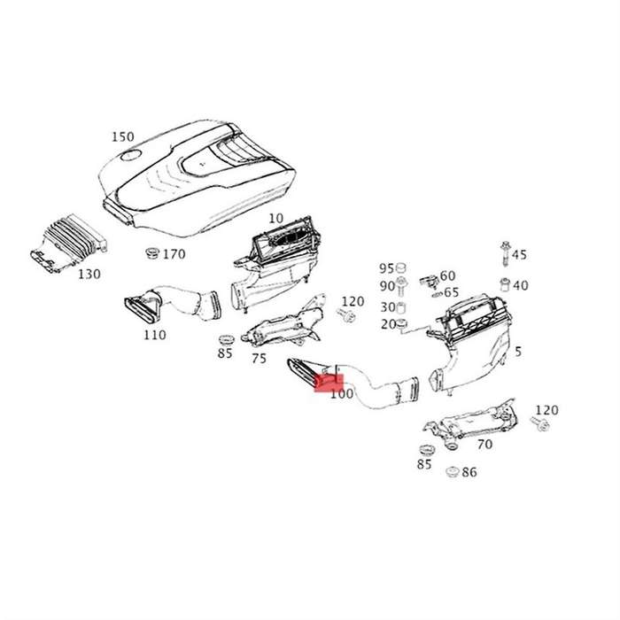 6420947797 6420947897 Left+right Intake Pipe Engine Air Housing Passage Pipe Automotive for - S W222