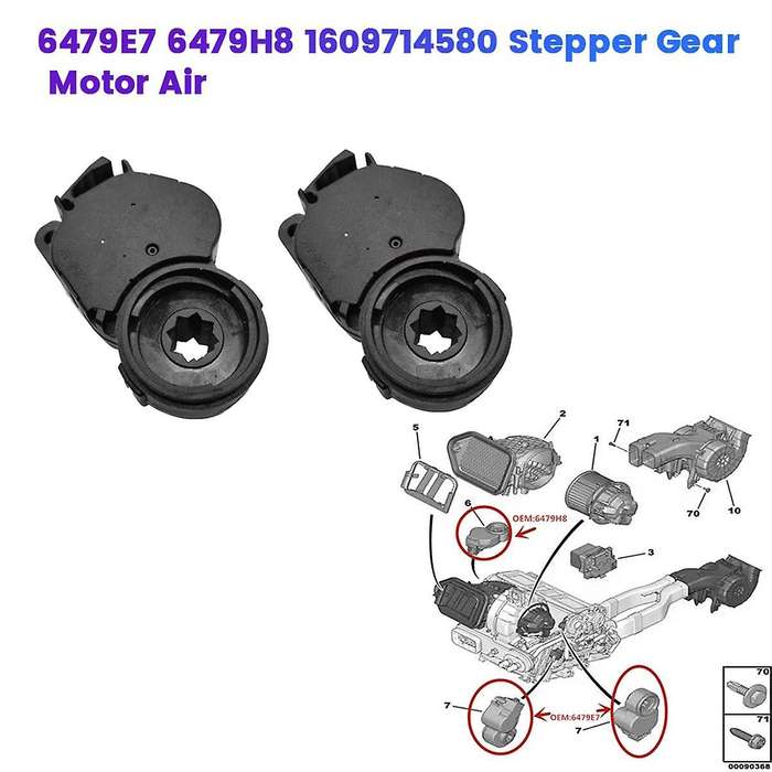 6479E7 6479H8 Stepper Gear Motor Air Conditioner Reduction Motor for 408 508 RCZ C4 C5 1609714580