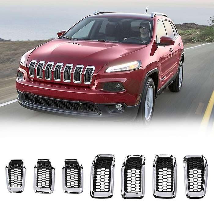 68138335AB Front Insert Mesh Grille Trim Cover Honeycomb Grill Clip-in for 2014-2018