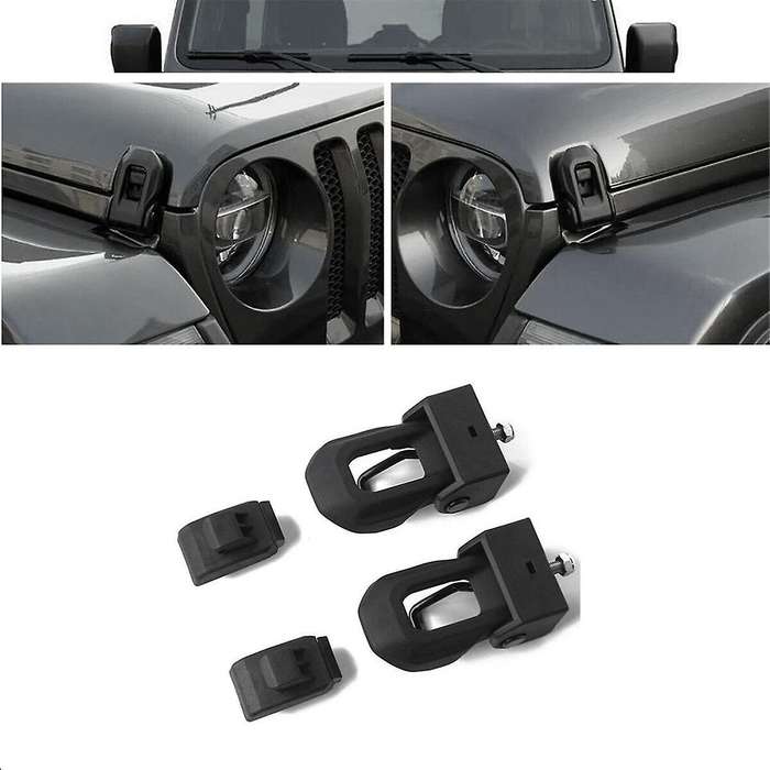 68240951AB Cover Buckle Hinge Hood Lock Left and Right Hood Latch Kit 68240952AD for Wrangler JL 20