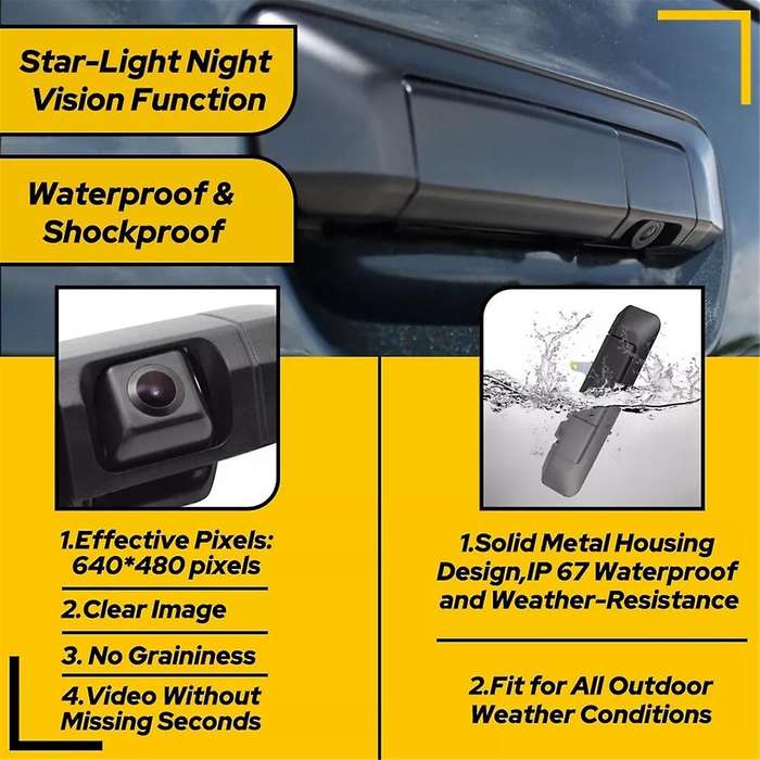 69090- 04020 New Rear View Camera Backup Camera with Handle for 2005-2014 06 07 08 09 2010 11 12