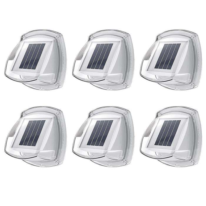 6Pack Solar Fence Lights Outdoor Waterproof 8 Outdoor Wall Lights Solar Powered Deck Light Decorativ