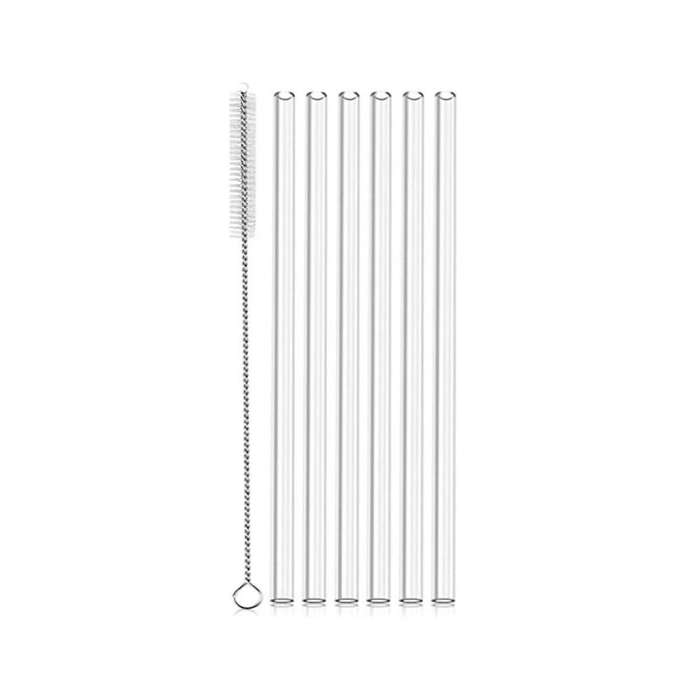 6Pack Reusable Replacement Straws with Cleaning Brush for 40Oz Tumbler,Cup Straw for Tumbler Accesso