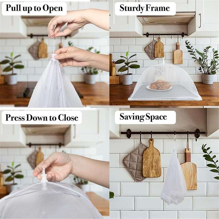 6Packs Food Covers for Outside Mesh, Food Tents/Food Covers for Outdoors, Outdoor Food Covers Food N