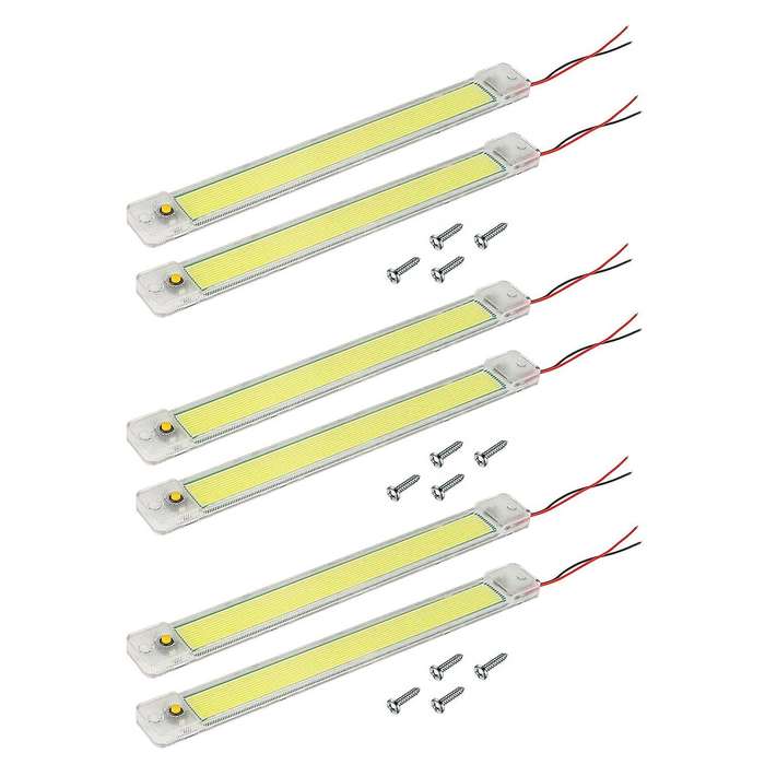 6PCS 12V-24V 84LED T5 COB LED Interior Light COB Cabin Lights RV Ceiling Lights Reading Lights for C