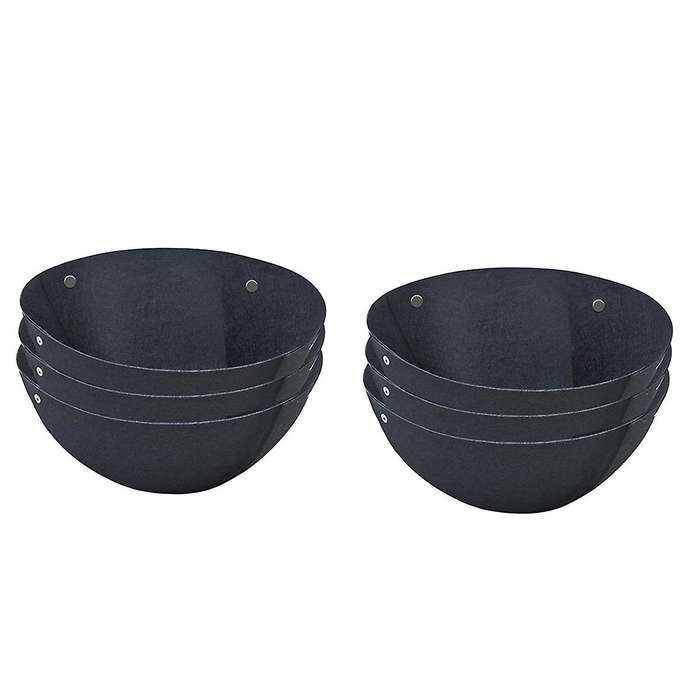 6PCS 14/16 Inch Hanging Liners Fabric Hanging Plant Liners Round Planter Liners Non-Woven Black Felt